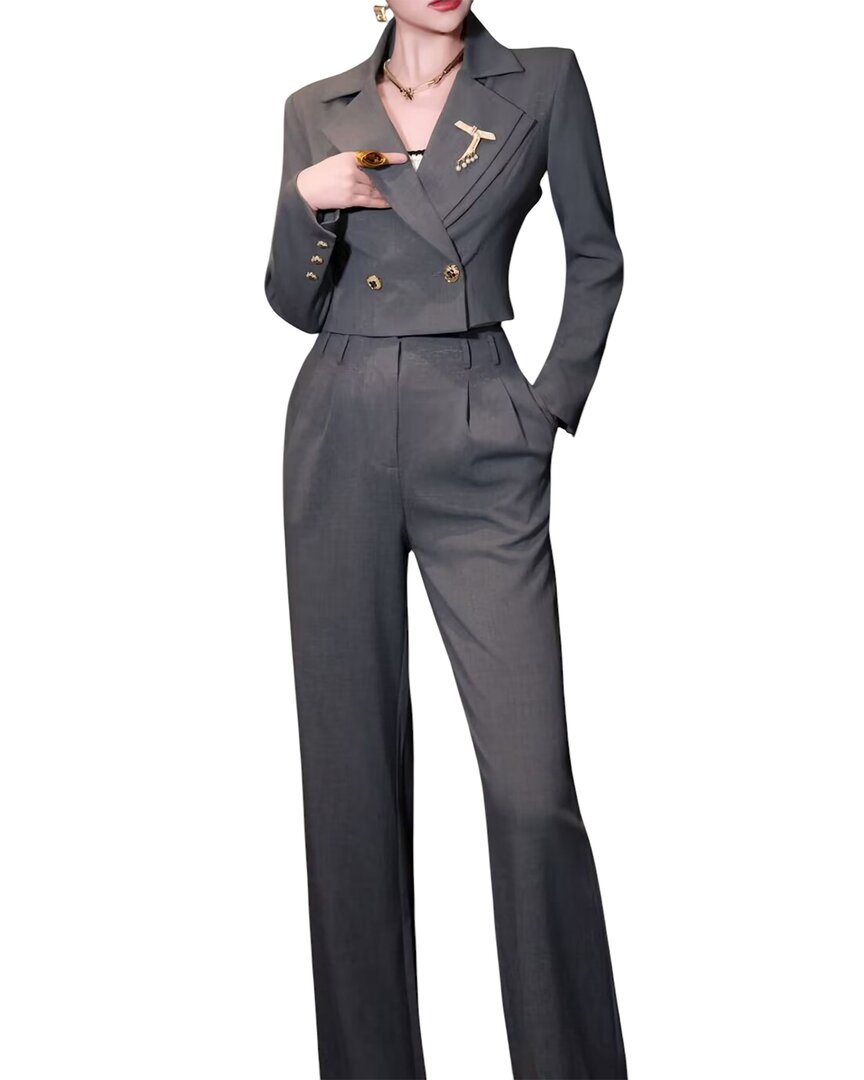 Brc By Burryco 2pc Blazer & Pant Set In Gray