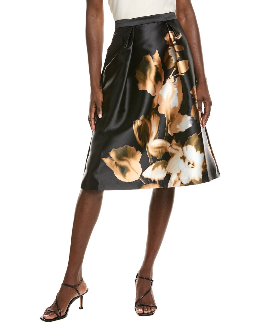Kay Unger Kendall Midi Skirt In Gold