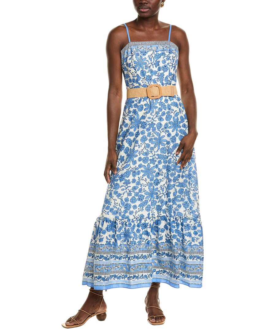 Taylor Belted Maxi Dress In Blue