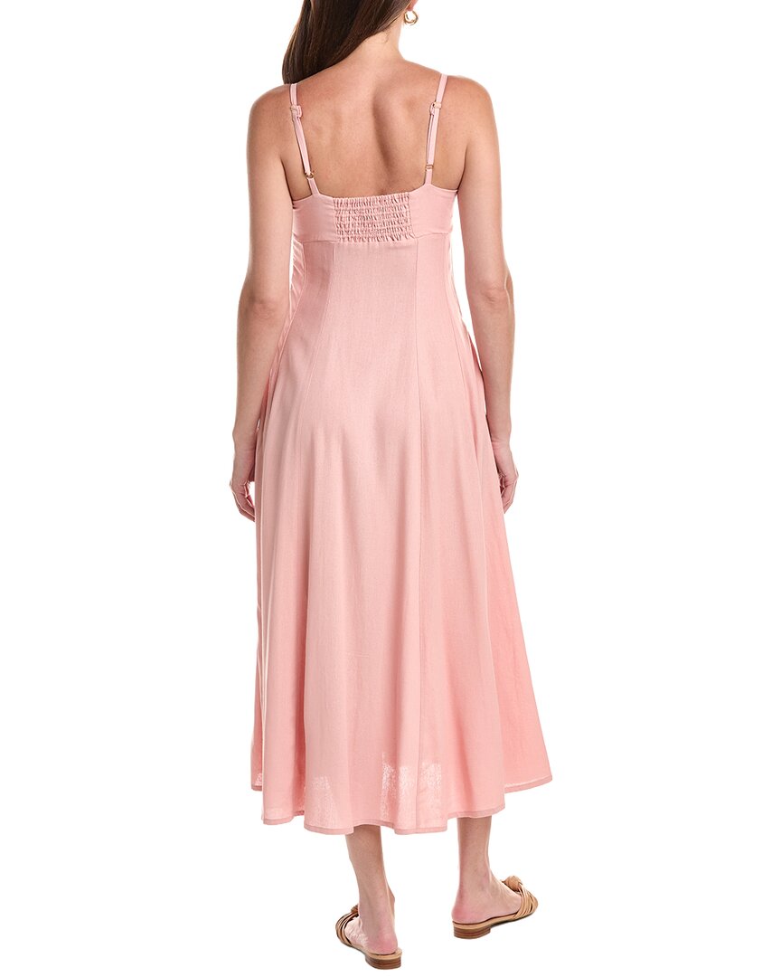Taylor Solid Midi Dress In Pink