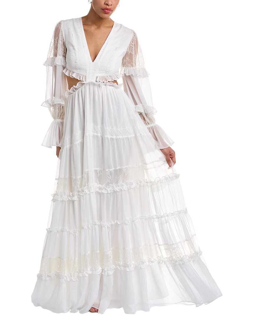 Shop Patbo Tiered Maxi Dress In White