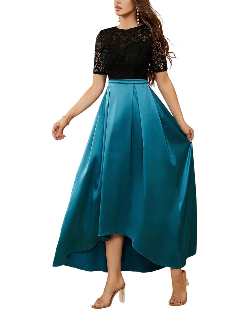 Juliet Roses Maxi Dress In Blue