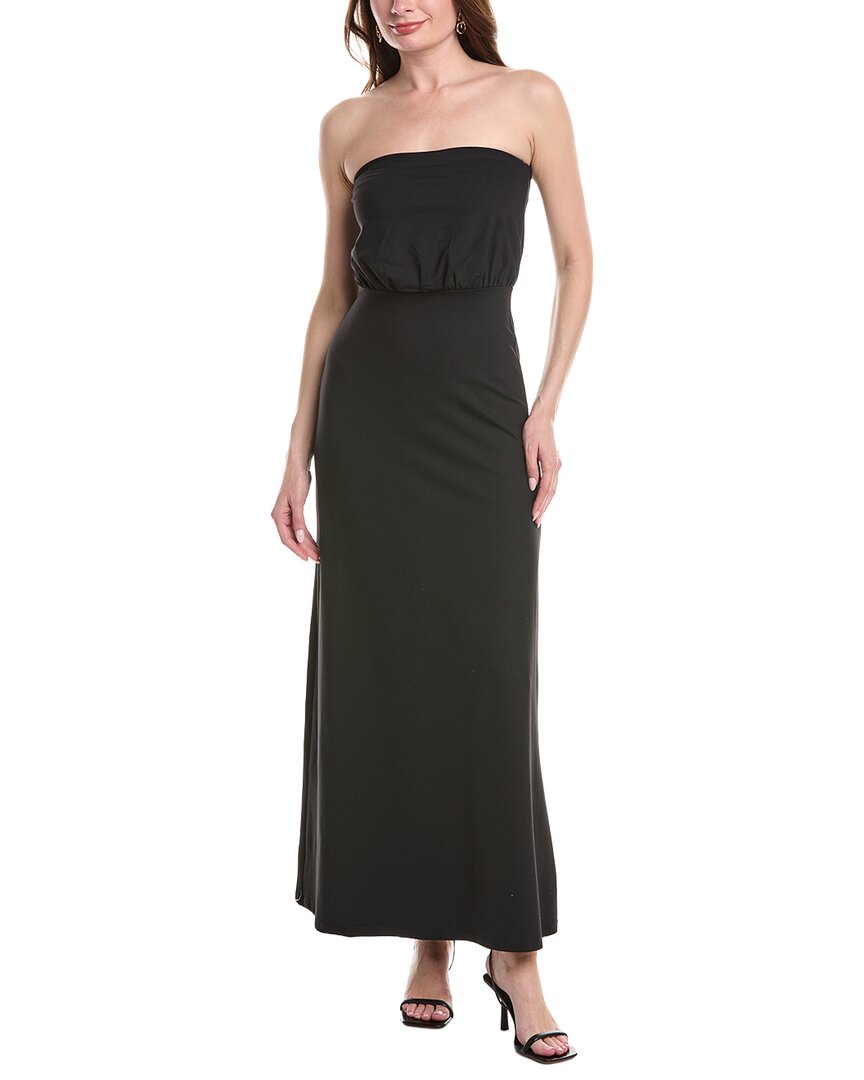 Susana Monaco Blouson Tube Maxi Dress In Black