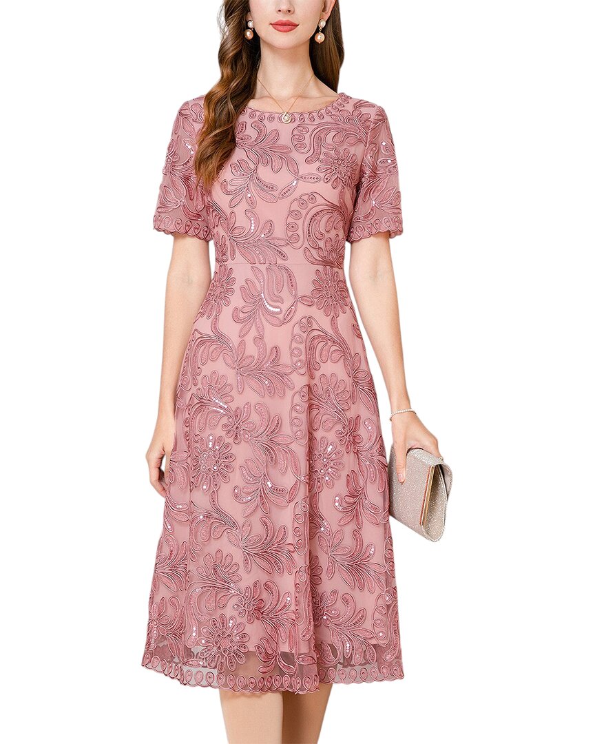 Lebrin Atelier Midi Dress In Pink