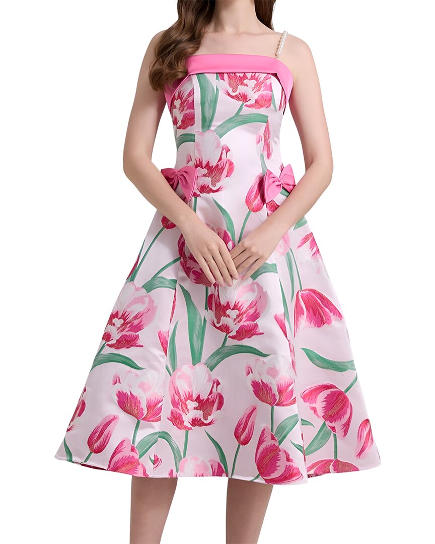 Linda Charm Midi Dress In White
