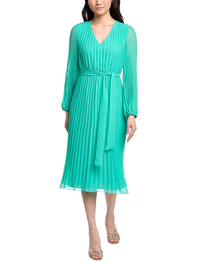 Sam Edelman Accordion Pleated Midi Dress In Lvs-turquoise