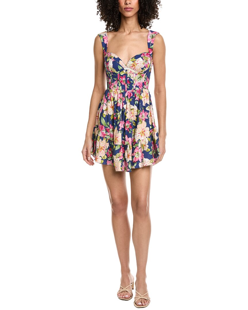 Yumi Kim Sylvia Linen-blend Mini Dress In Multi