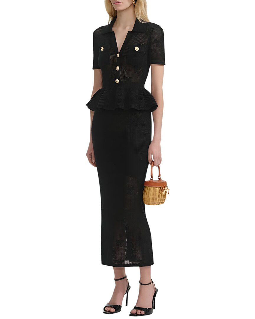 Mira Richi Midi Dress In Black