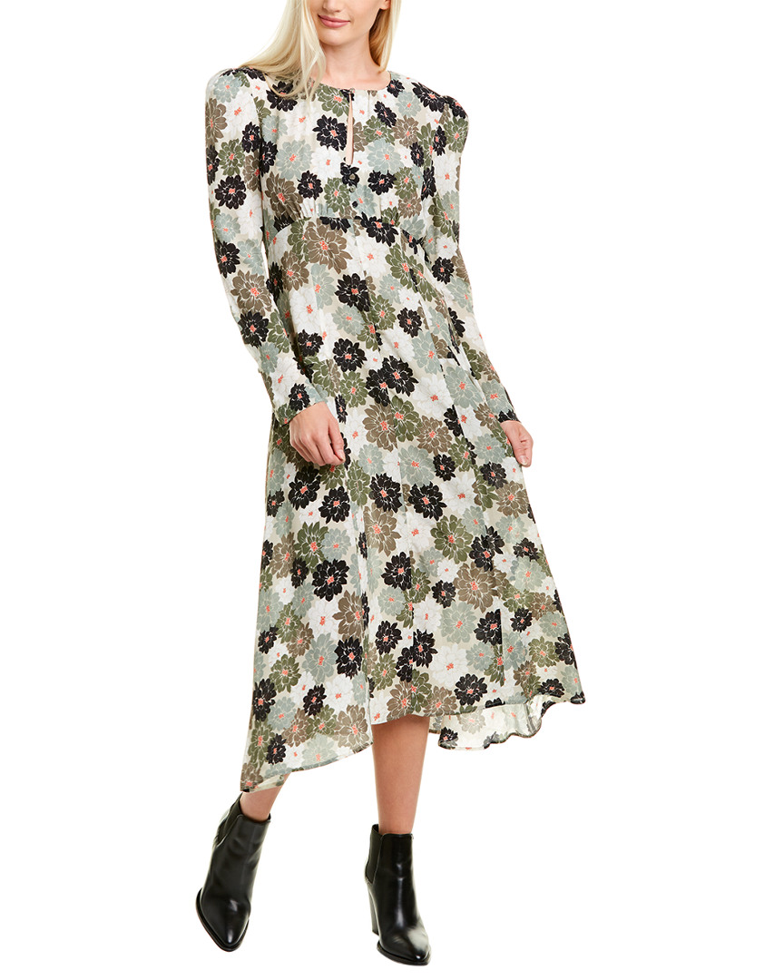 Image of Nicole Miller Delilah Keyhole Silk-Blend Midi Dress