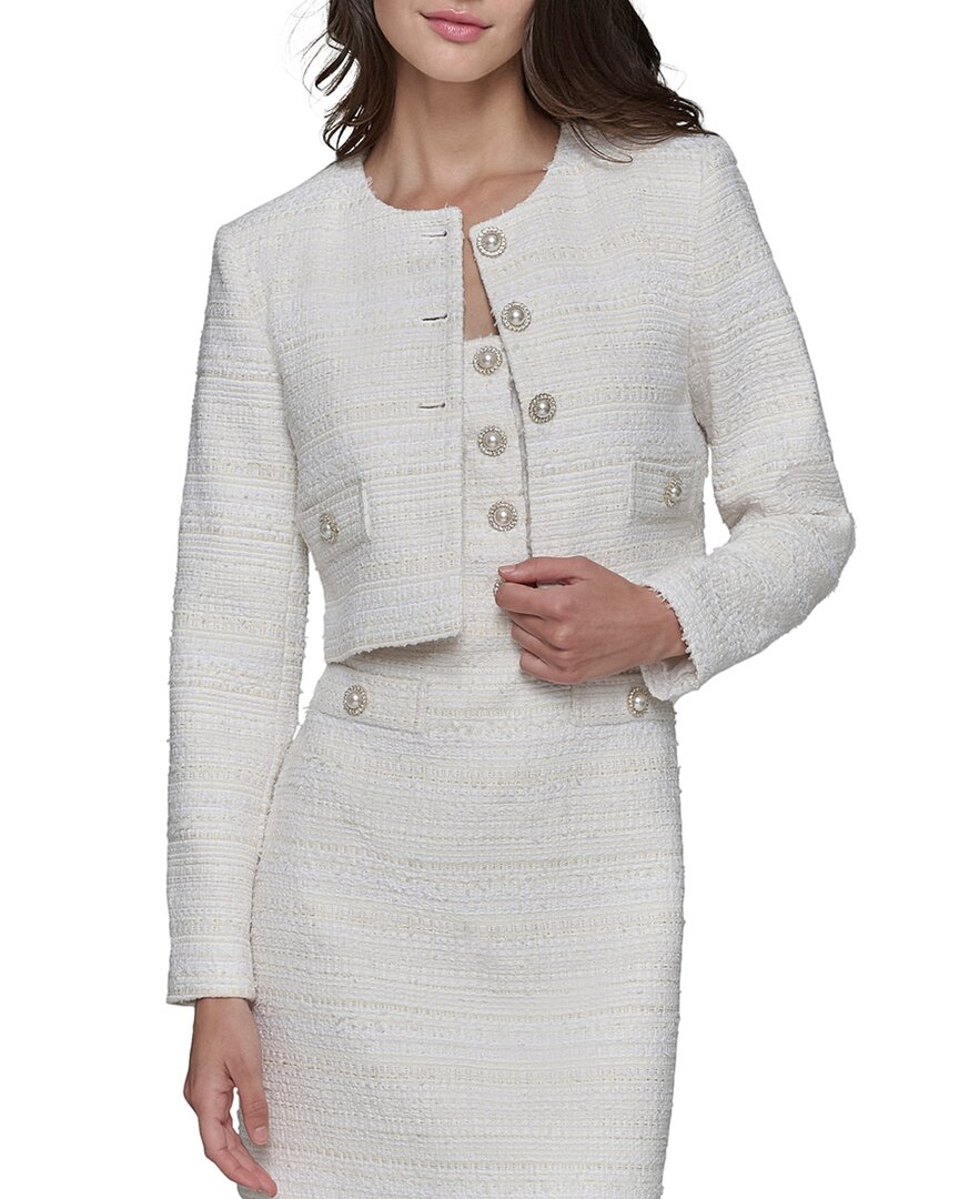 KARL LAGERFELD KARL LAGERFELD TWEED WOOL-BLEND JACKET