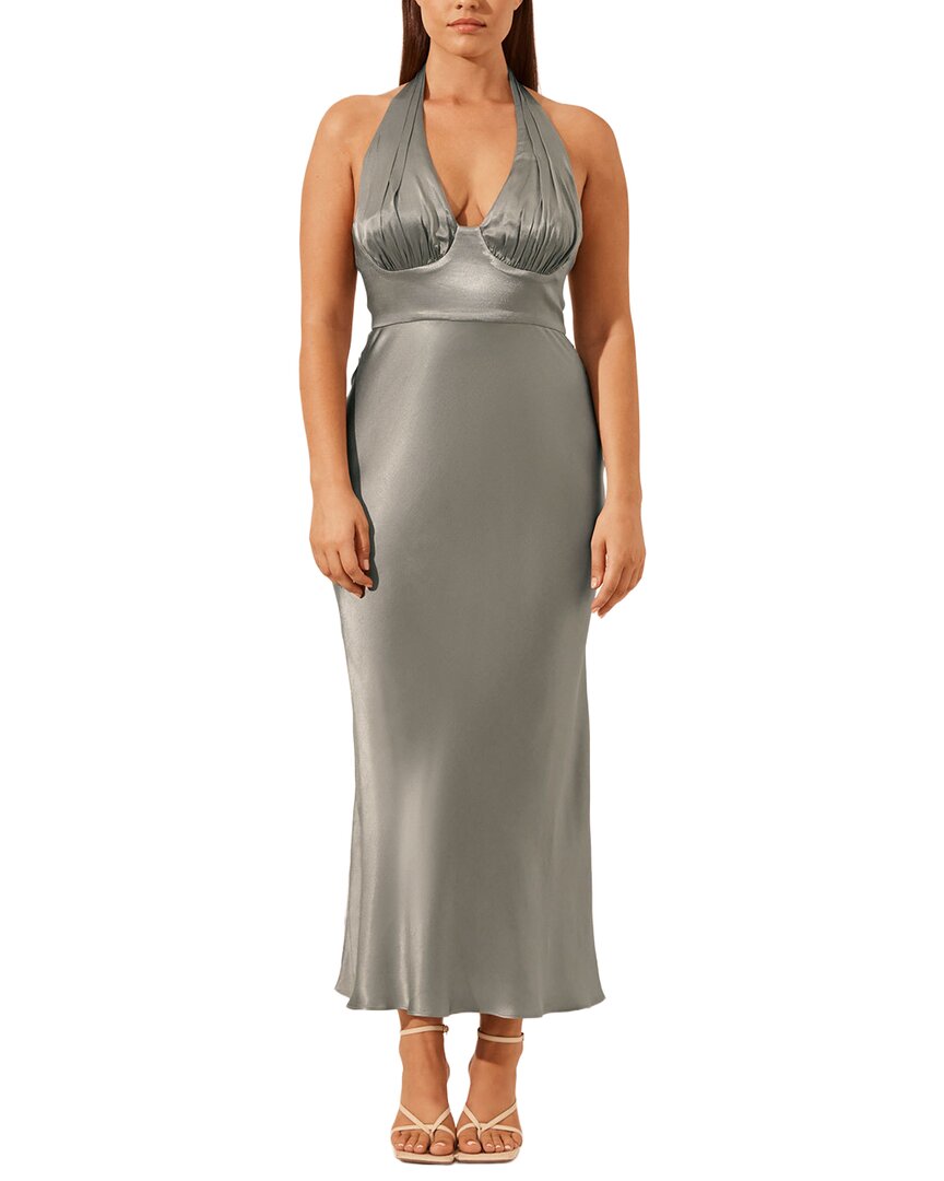 Shona Joy La Lune Plunged Halter Midi Dress