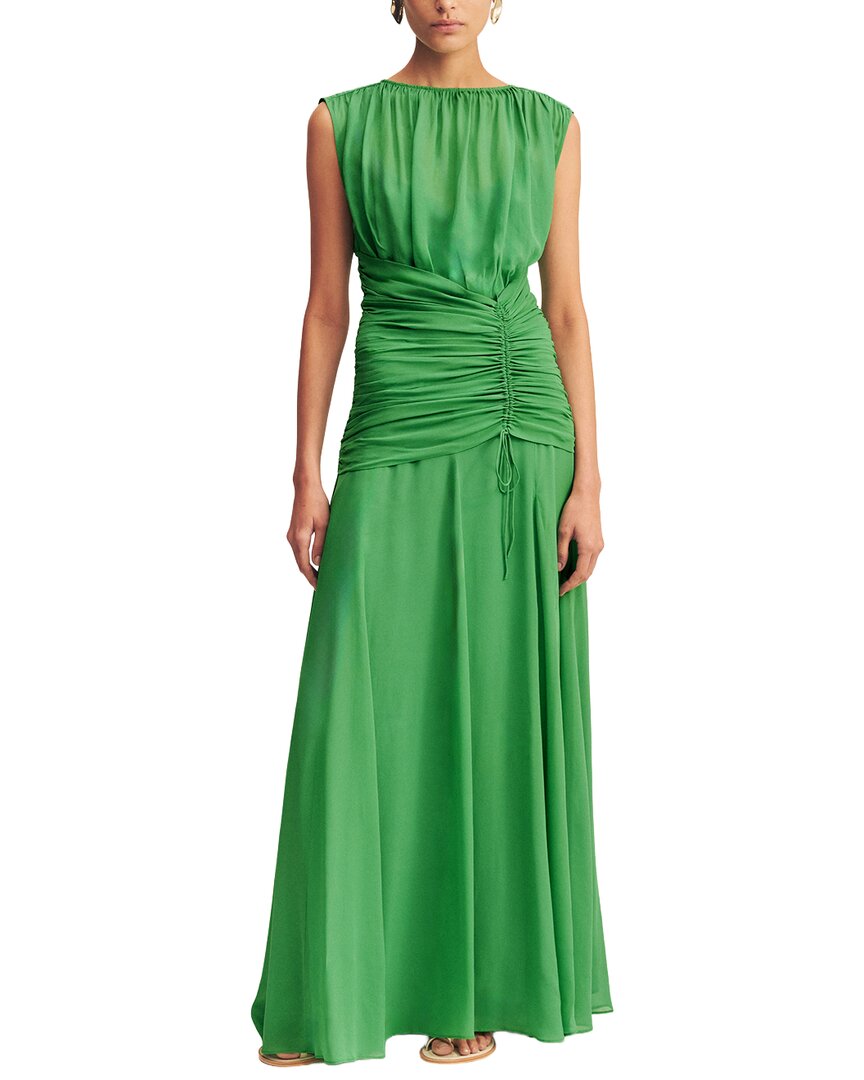 Shona Joy Blair High Neck Maxi Dress In Aplgrn-apple Green