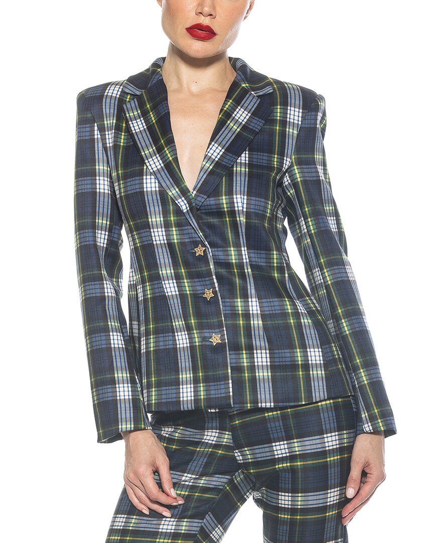 Alexia Admor Gwen Jacket Star Button Blazer In Blue