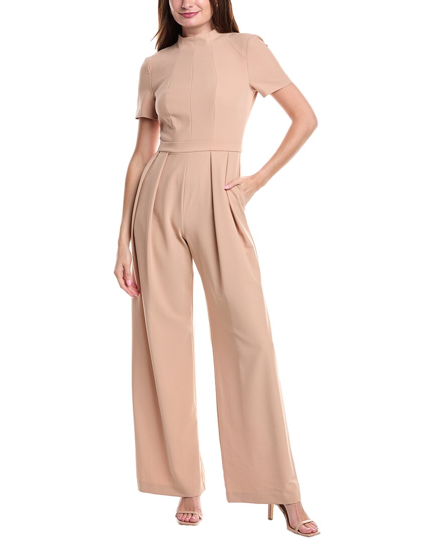 Black Halo Mayra Wide Leg Jumpsuit In Gold