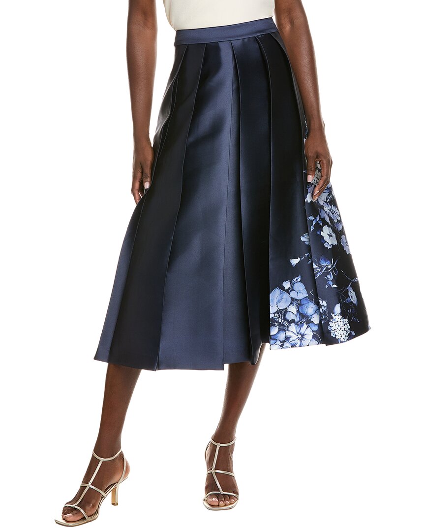 Kay Unger Beatrice Tea-length Skirt In Blue