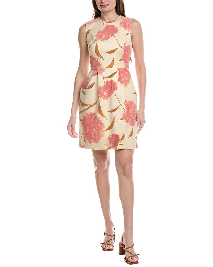 Lela Rose Floral Mini Dress In Pink