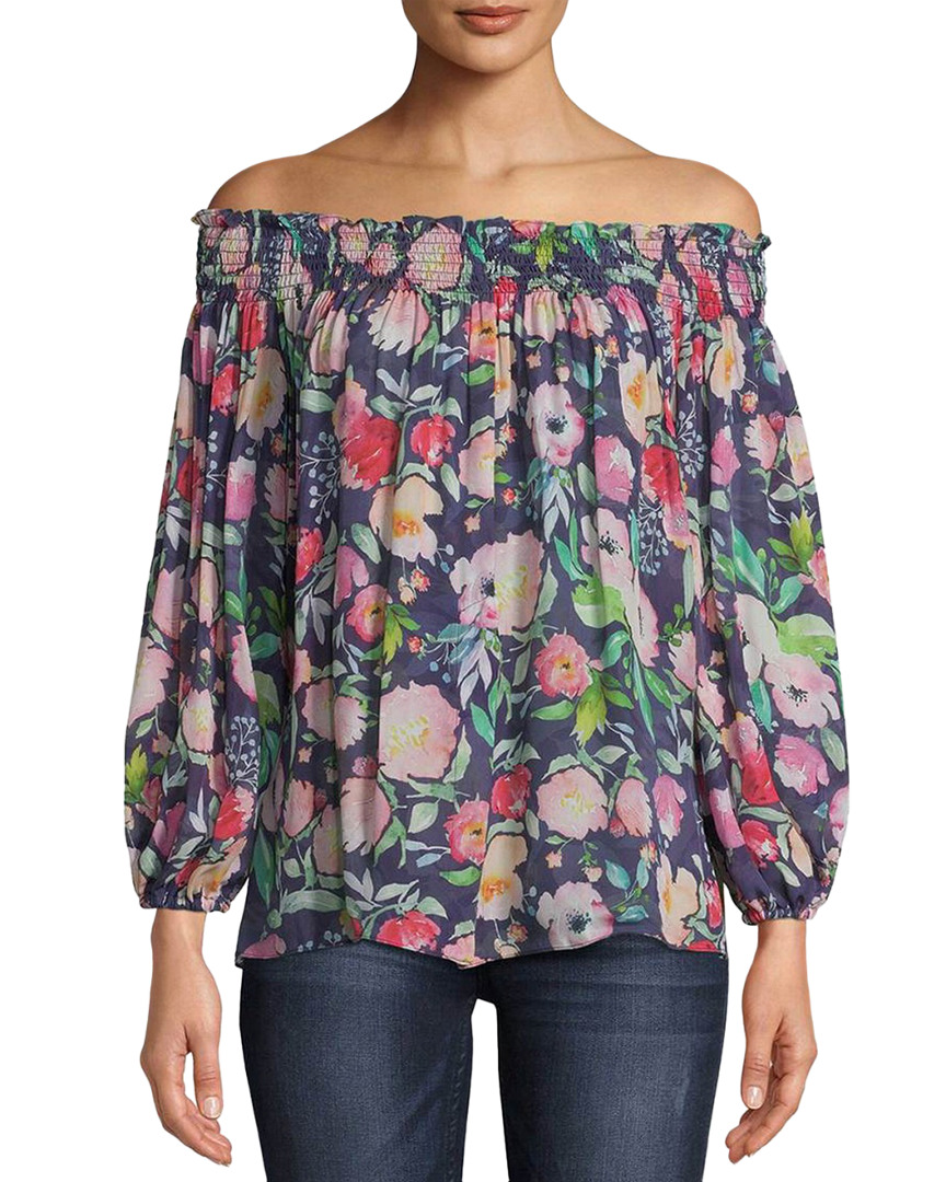 Image of Nicole Miller Silk-Blend Top