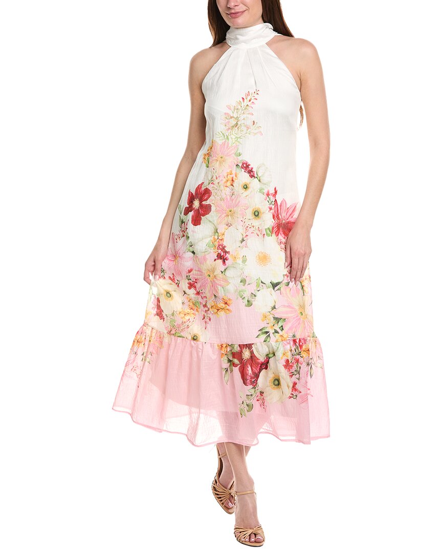 Taylor Sleeveless Linen-blend Maxi Dress In White