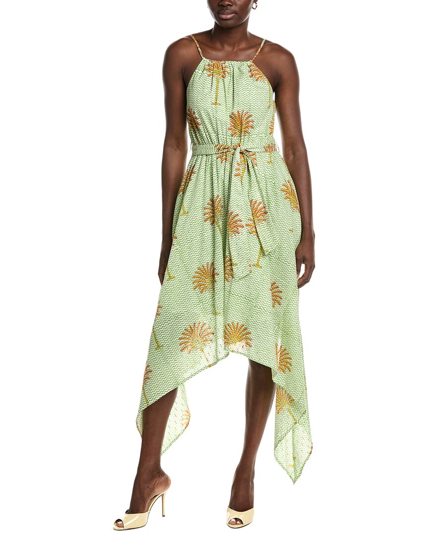 Garrie B All Over Halter Midi Dress In Gray