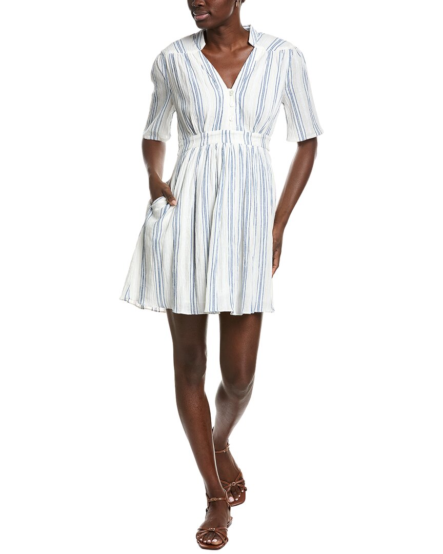 Garrie B Printed Mini Dress In White