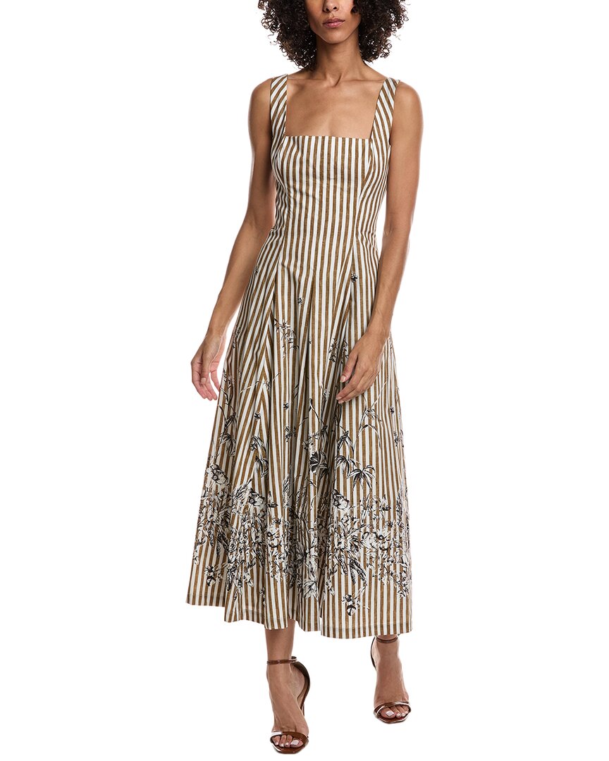 Lela Rose Caitlin Midi Dress In Brown