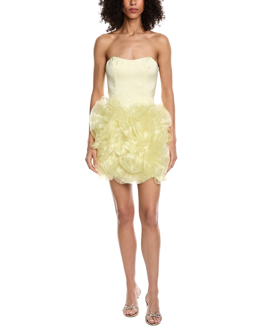Elliat T Asher Flower Mini Dress In Yellow