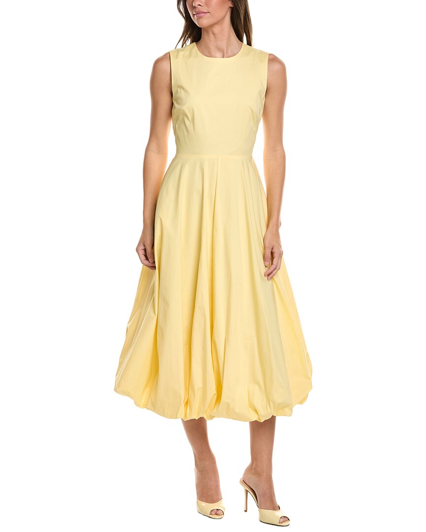 Kenneth Cole Bubble Hem Midi Dress In Yellow