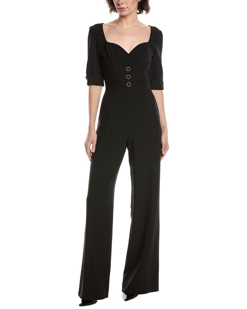 Black Halo Kerry Wide Leg Jumpsuit In Black