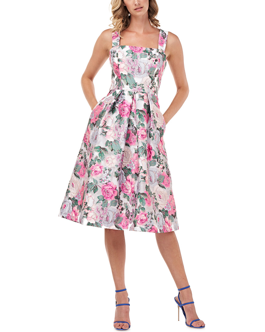 Image of Kay Unger Kylie Tivoli Jacquard Midi Dress