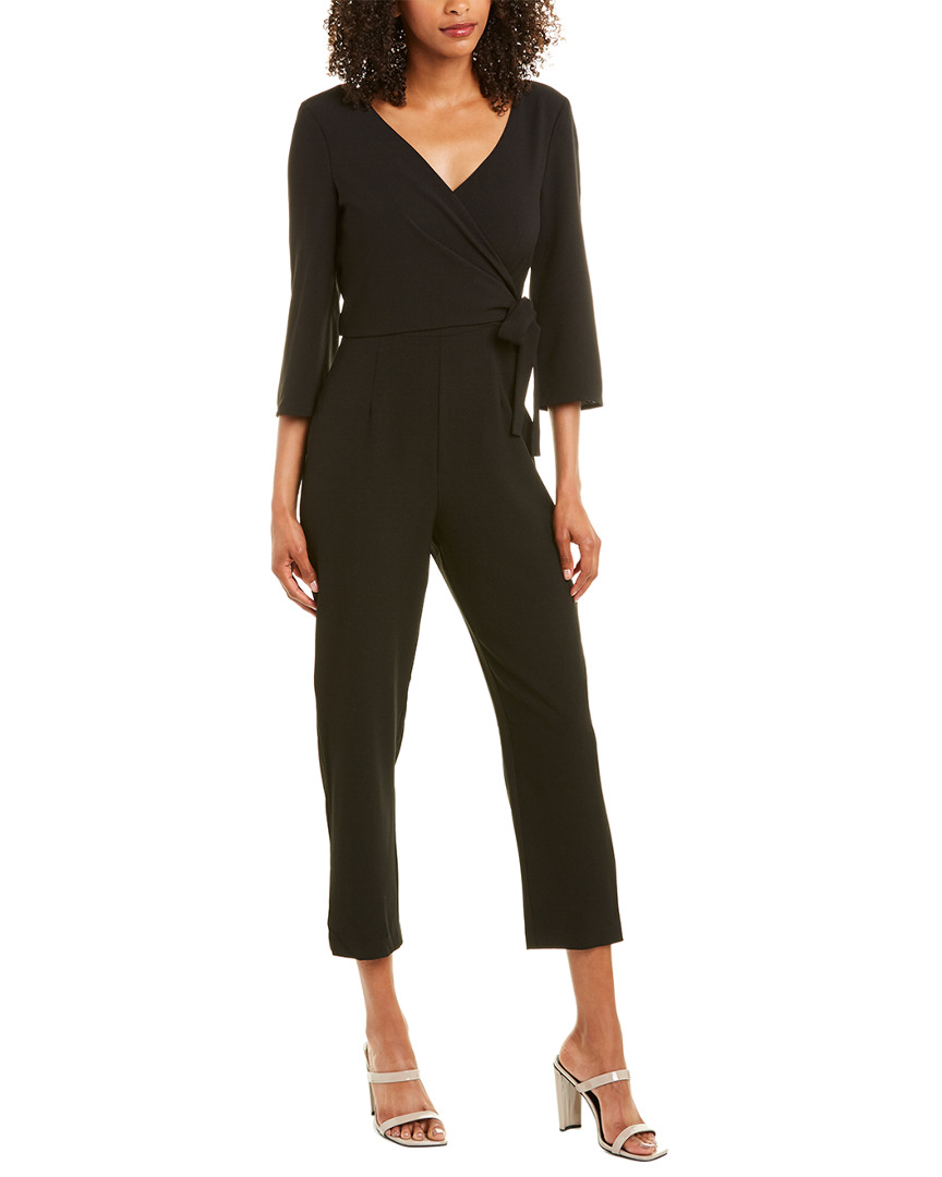 Image of WAYF Crepe Faux Wrap Jumpsuit