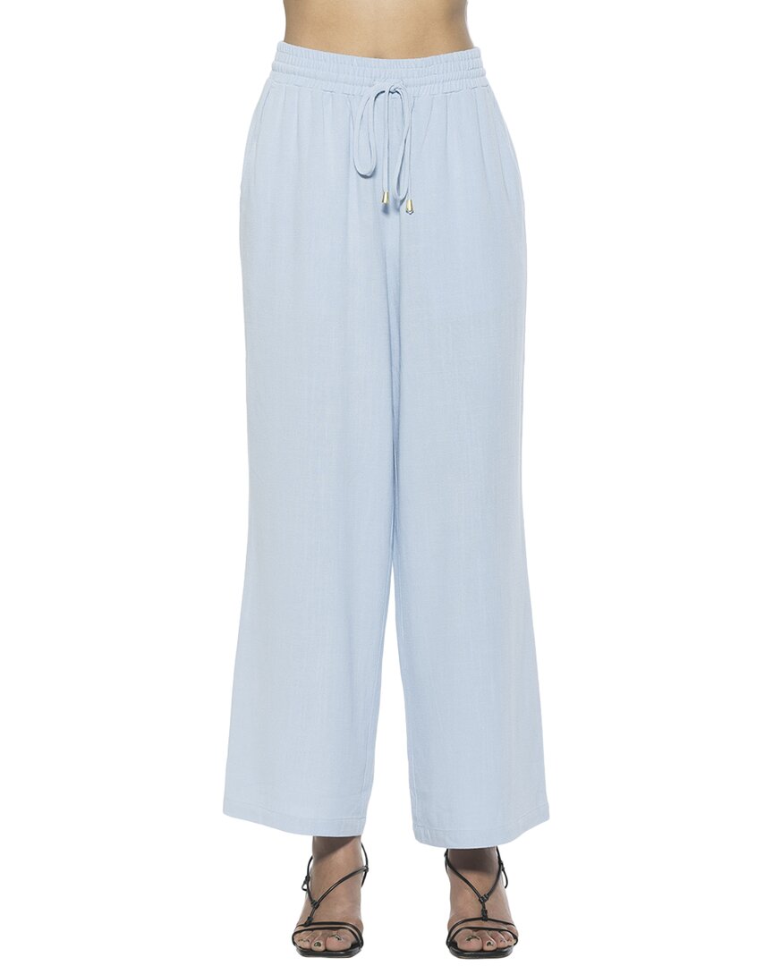 Alexia Admor Xila Linen-blend Wide Leg Pant In Blue
