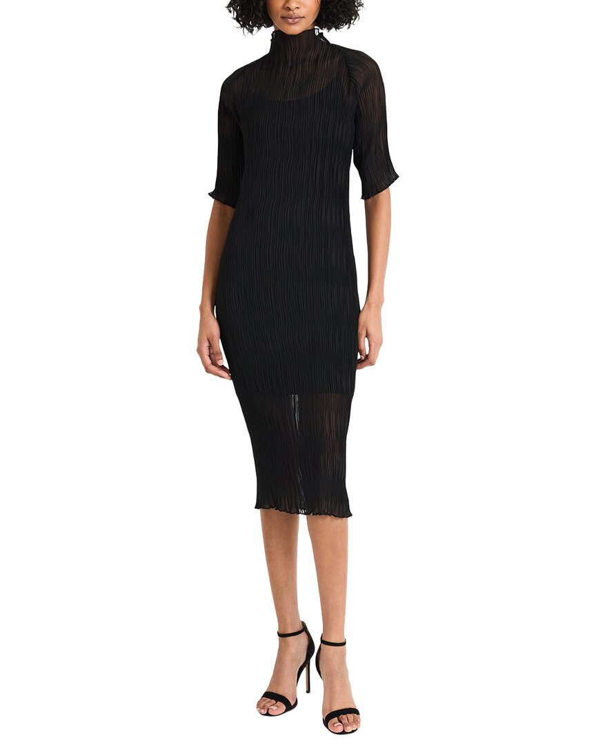 Luxely Midi Dress In Gray