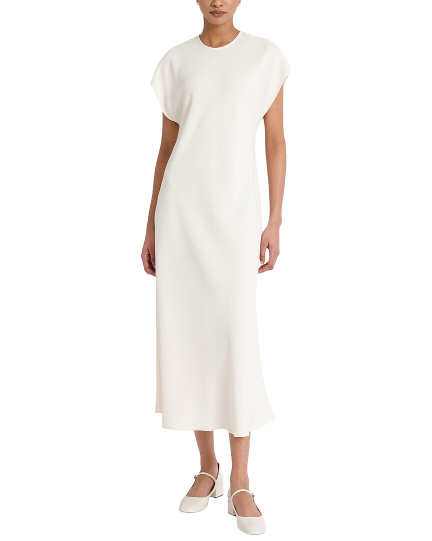 orange ribbed midi dress Fitted Ribbed Midi Dress