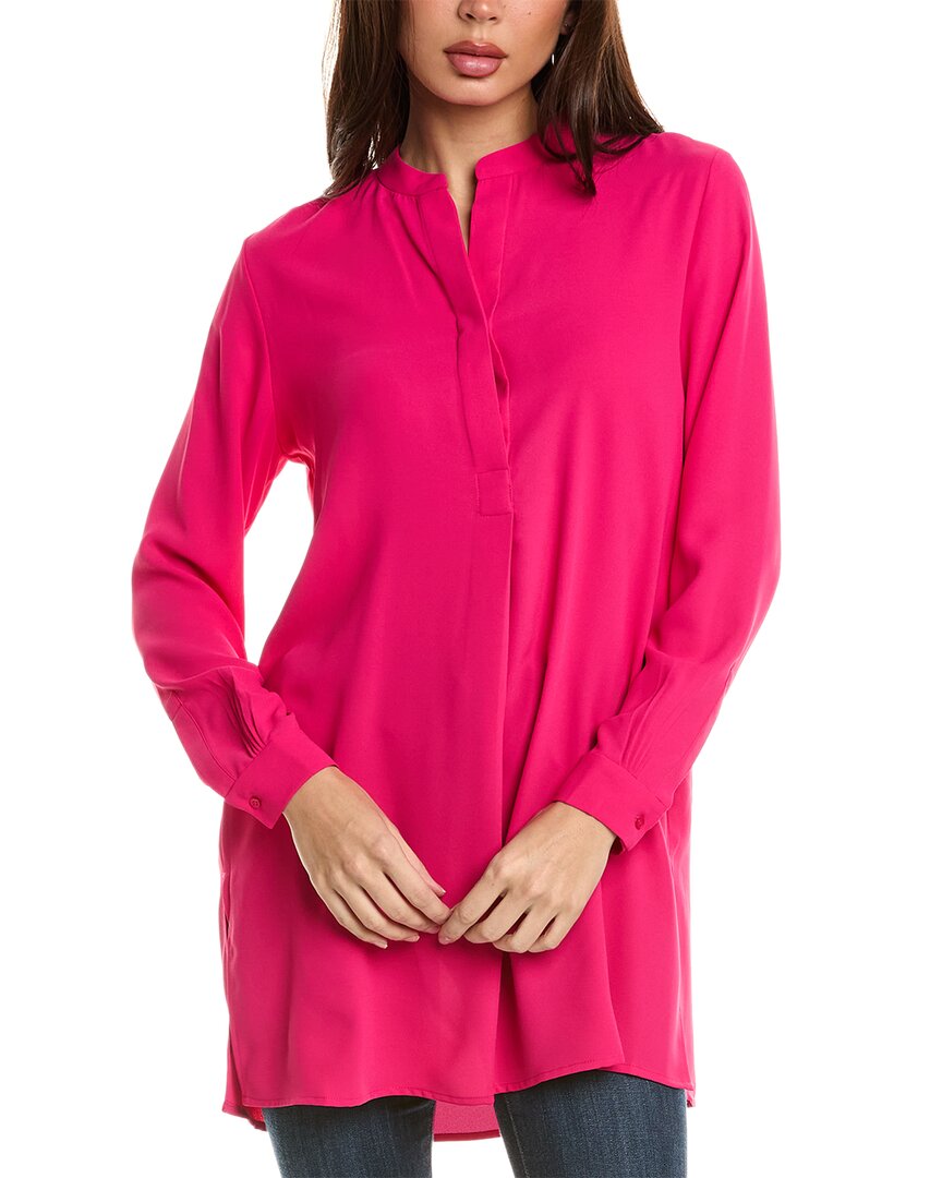 Shop Anne Klein Nehru Tunic In Pink