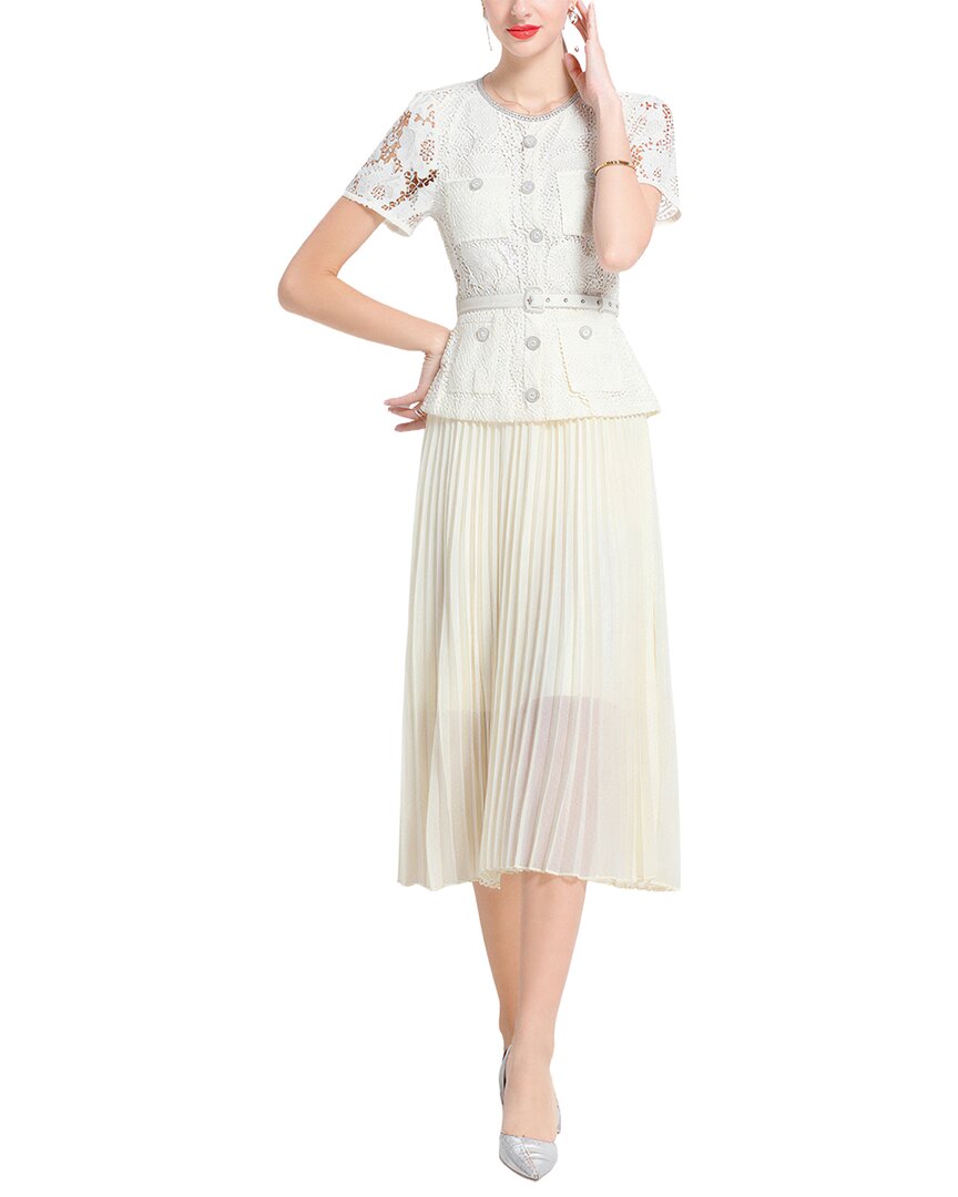 Elaine 2pc Top & Skirt Set In Apricot