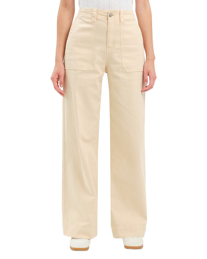 Daze Denim Trooper Sweet Corn Wide Leg Jean In Brown