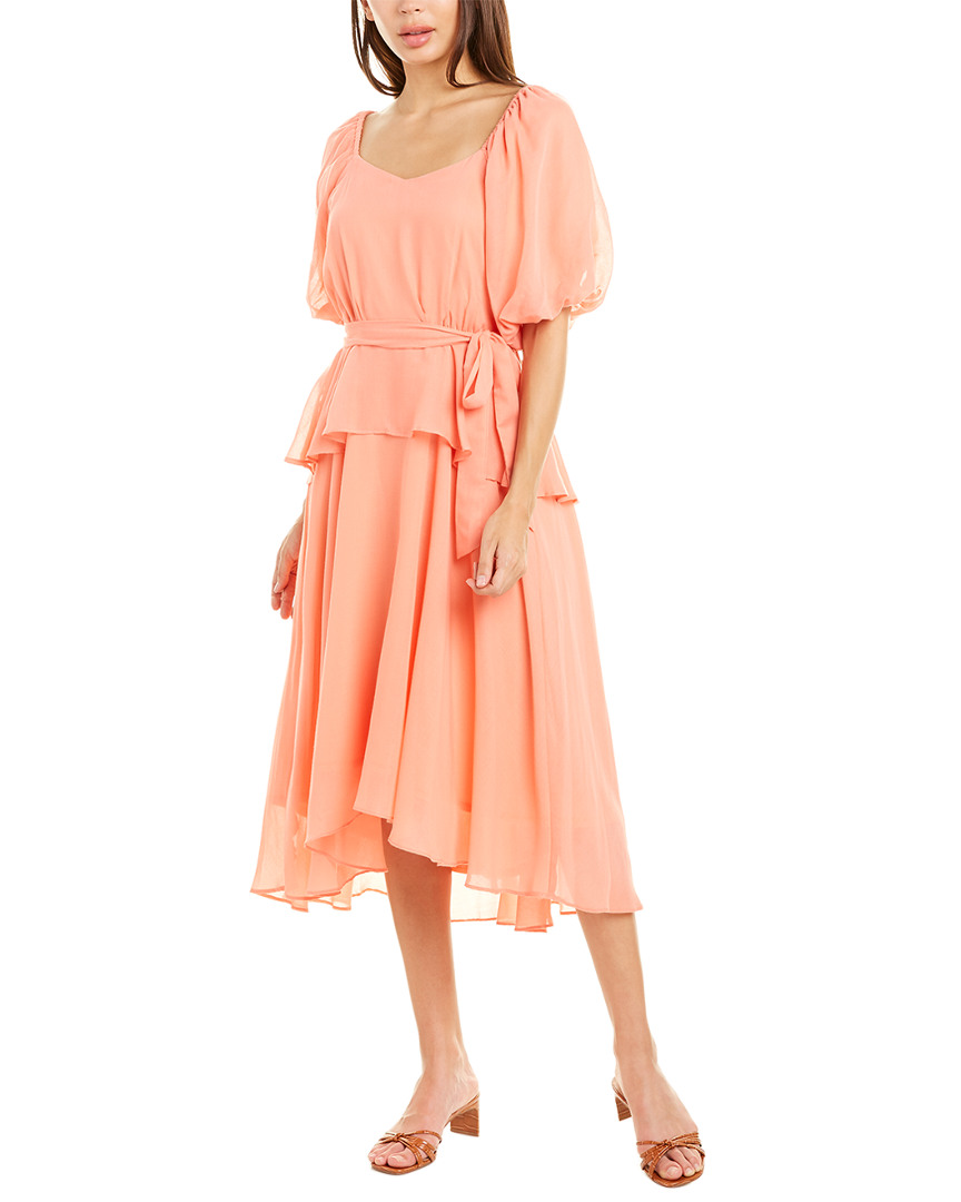 Image of Maison Tara Puff Sleeve Midi Dress