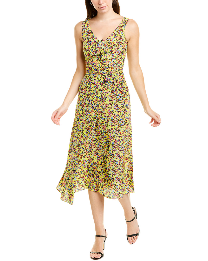 Image of Saloni Penelope Silk Midi Dress