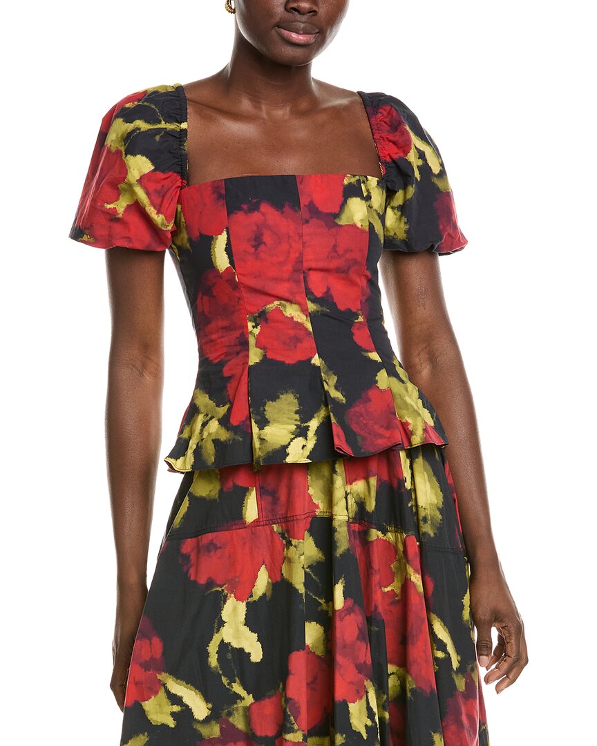 Azeeza Selena Top In Red Rose