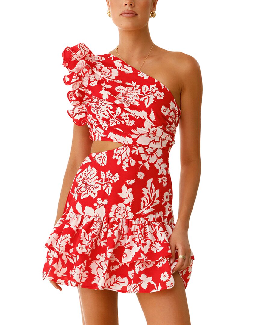 Leon Gori Printed Mini Dress In Red