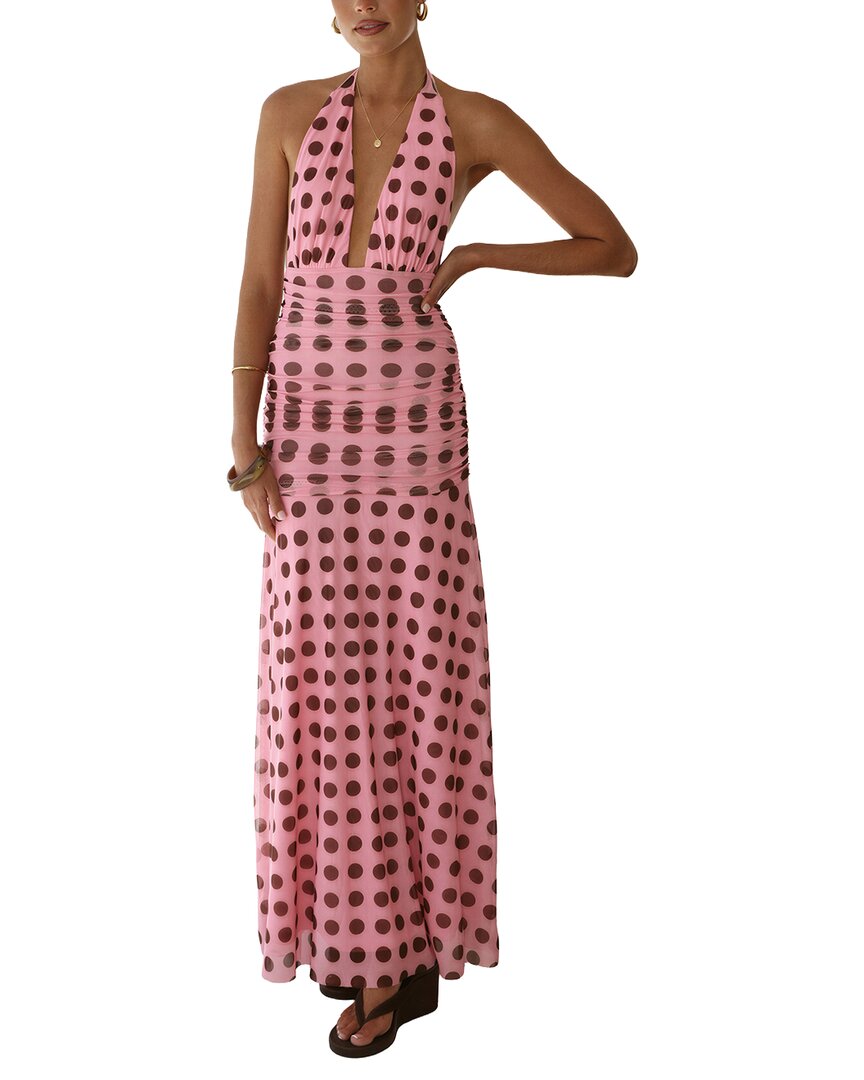 Leon Gori Maxi Dress In Pink