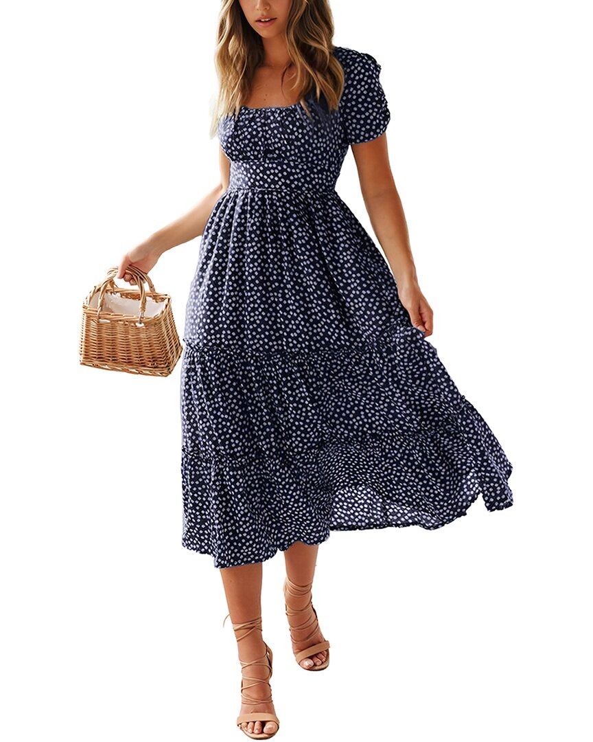Vincent Midi Dress In Blue