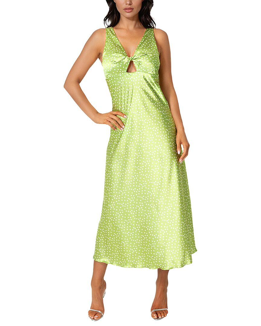 Bebe Twist Front Maxi Dress In Green