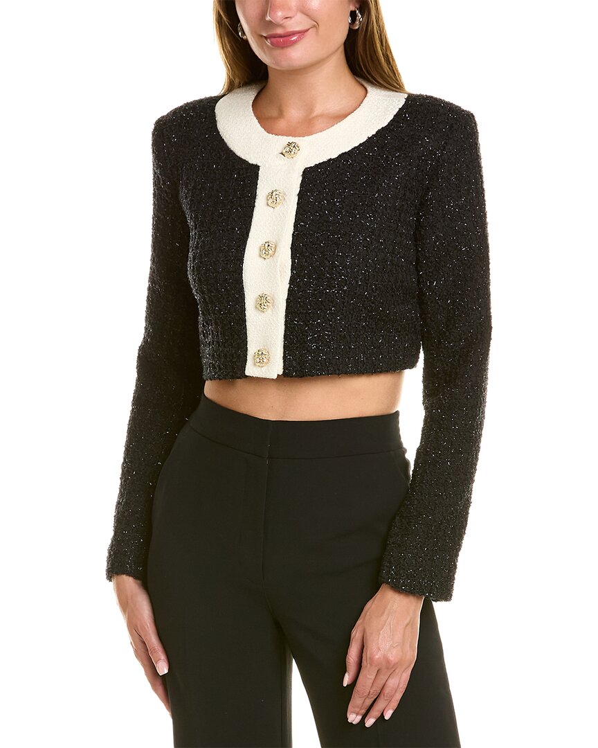 Alexia Admor Cropped Tweed Jacket In Black