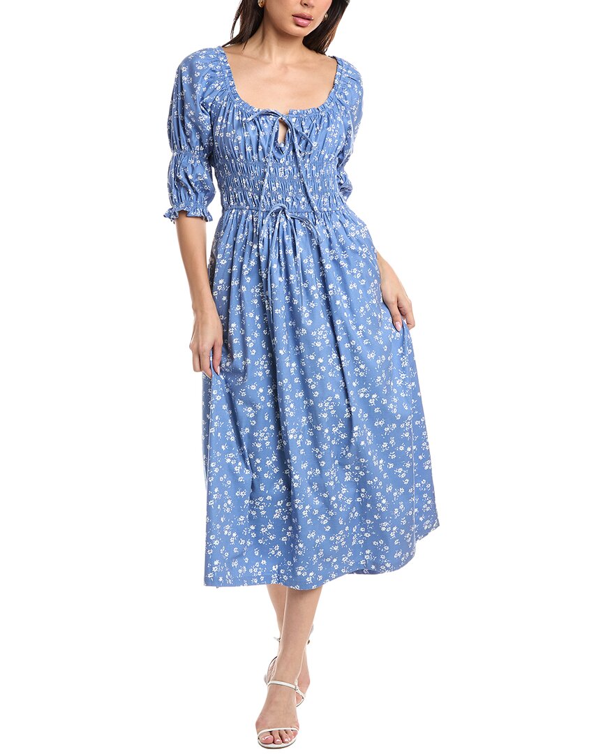 Jl Luxe Sleeveless Midi Dress In Blue