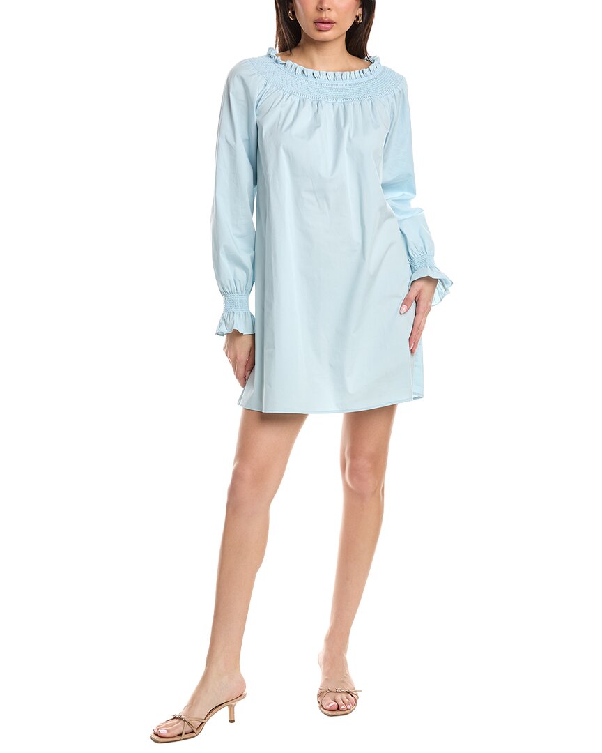 Jl Luxe Long Sleeve Mini Dress In Blue