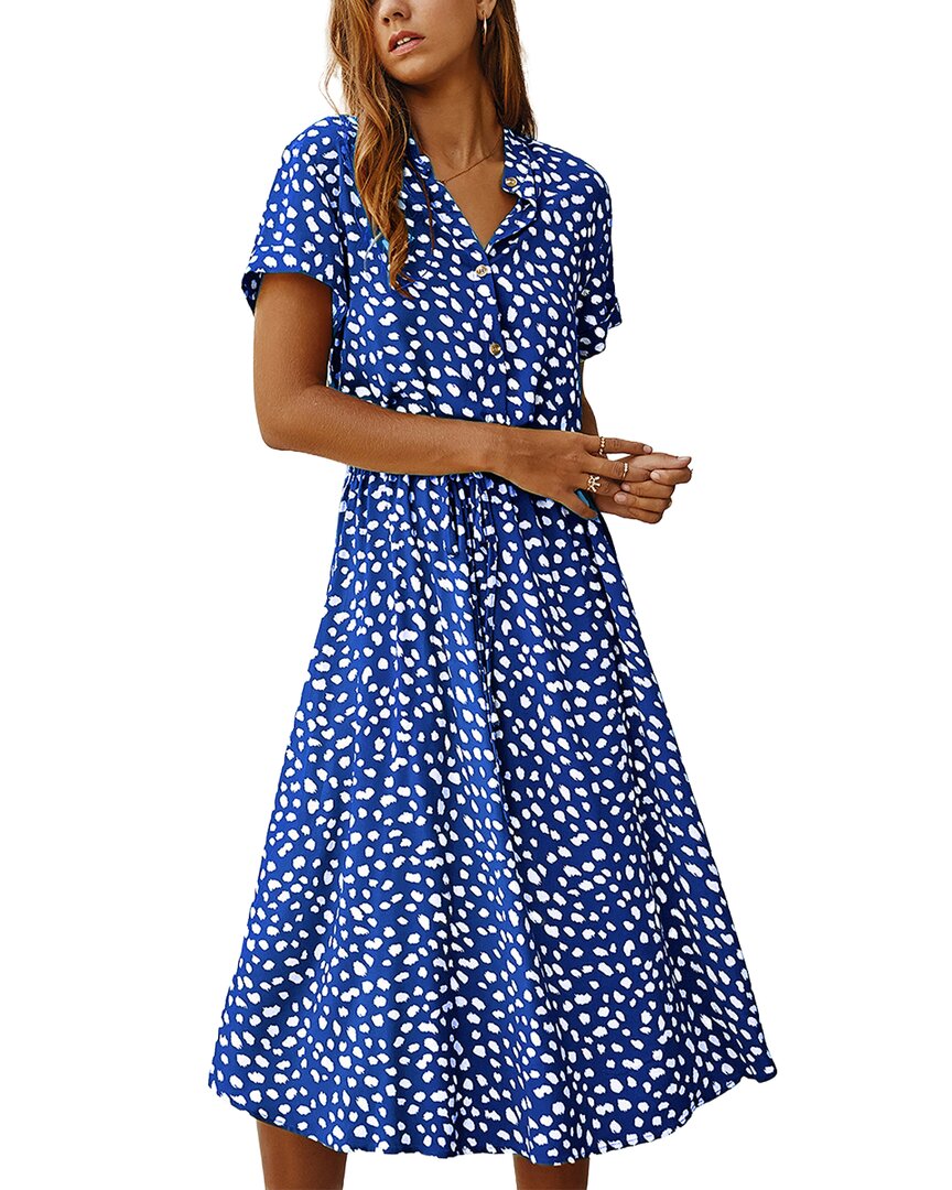 Gvibi Midi Dress In Blue