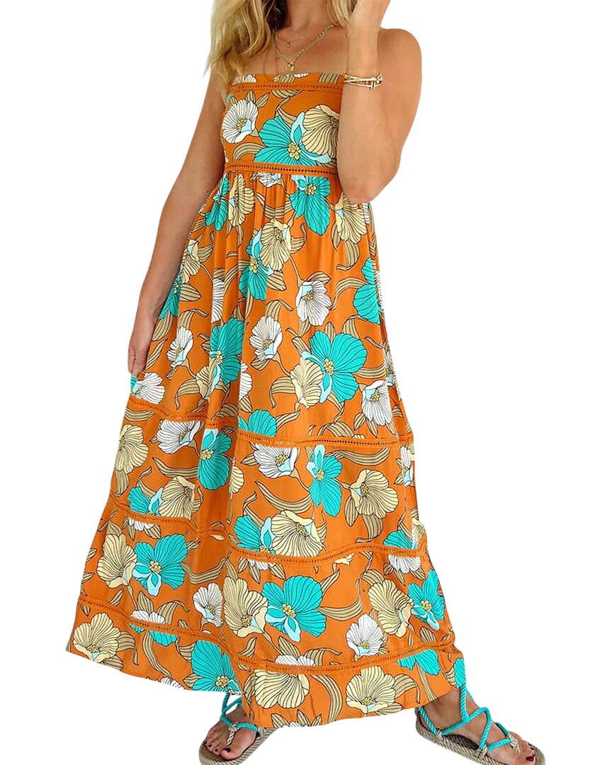 Silvia Rufino Maxi Dress In Orange