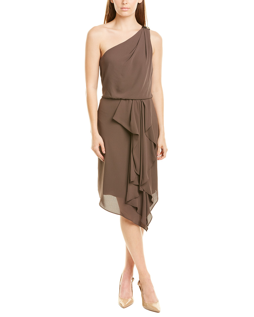 Image of Halston Heritage One-Shoulder Midi Dress