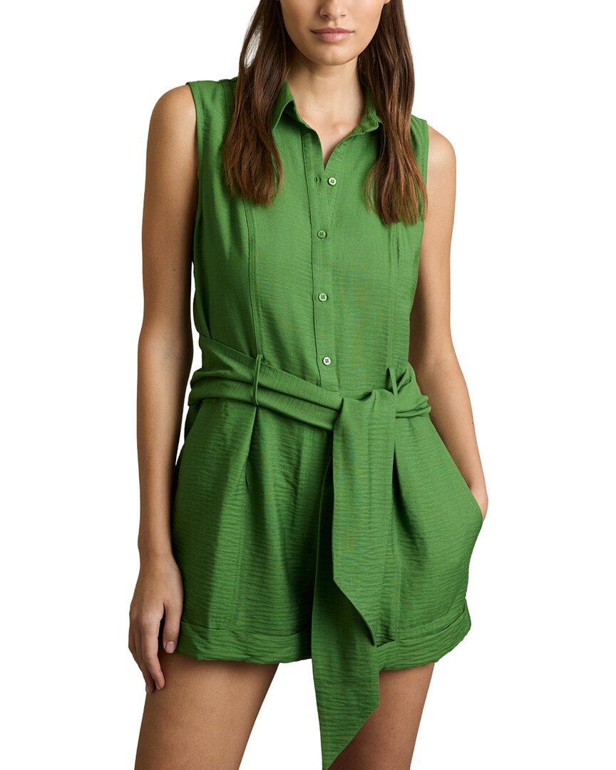 Reiss Millie Belted One-piece In Green